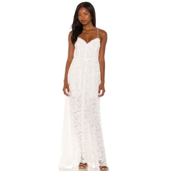 For Love & Lemons
Women's White Joelle Maxi Dress - Picture 1 of 10